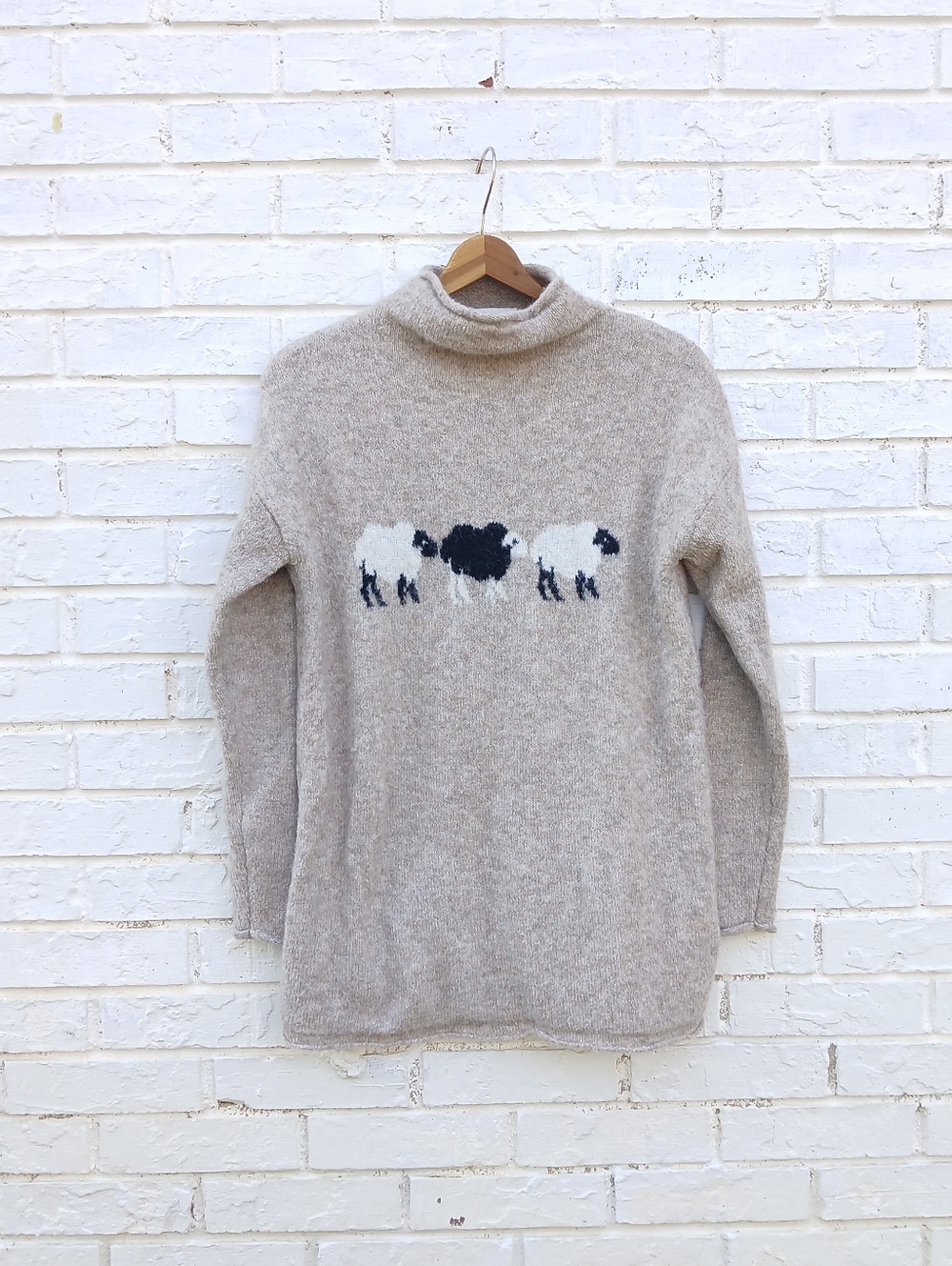Cupcakes And Cashmere Sheep Rolled Hem Sweater - Picture 2 of 6